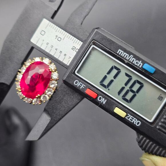 JBK Jacqueline Kennedy Ruby Ring 925 Size 8 Sterling Silver - Picture 8 of 10